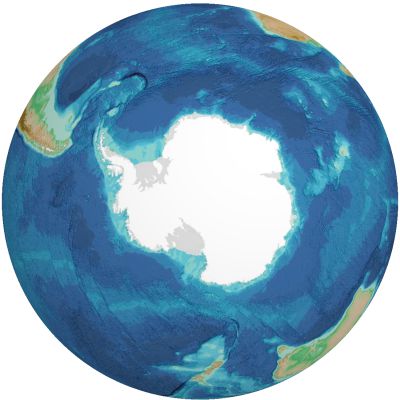 Bathymetry of Antarctica and the Southern Ocean from the GEBCO_2021 Grid