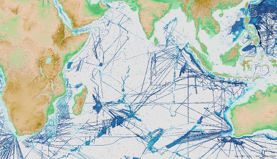 Areas shown in blue indicate regions considered mapped in the GEBCO_2024 Grid