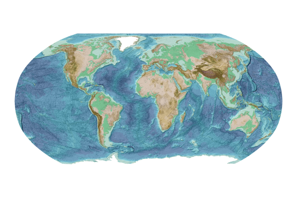 The GEBCO_2026 Grid - Robinson World Projection